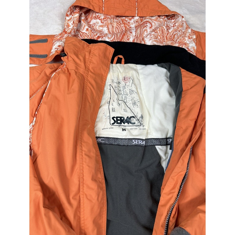 Vintage 80's-90's  SERAC Orange Ski Snow Jacket Women's MEDIUM - Picture 8 of 13
